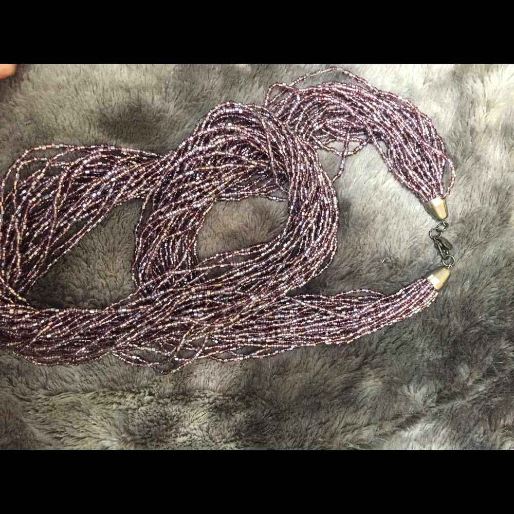 Purple beaded necklace